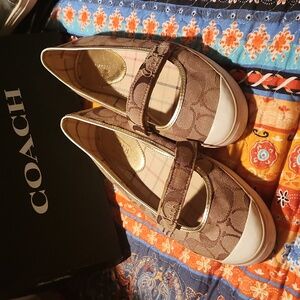 Coach Canvas Mary Jane Size 10